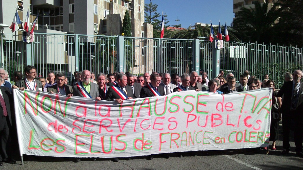 La manifestation d'Amorce à l'occasion de son congrès, à Bastia.