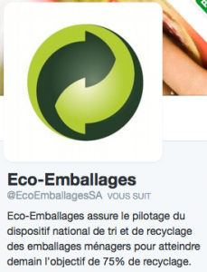 Profil Twitter Eco-Emballages